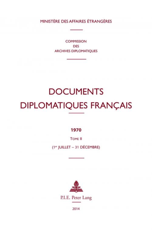 Cover of the book Documents diplomatiques français by , Peter Lang