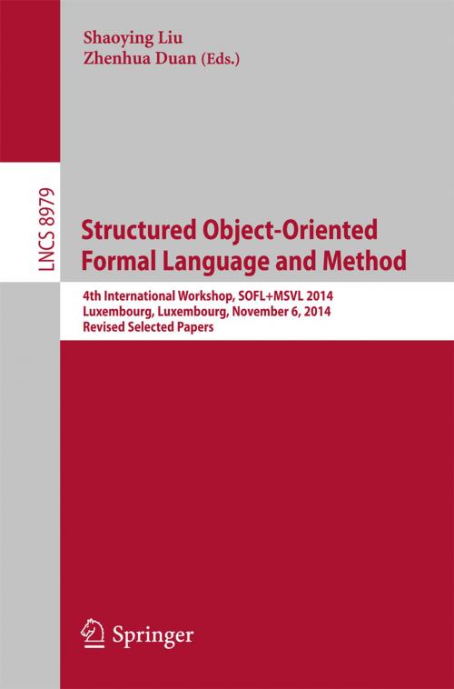 Cover of the book Structured Object-Oriented Formal Language and Method by , Springer International Publishing