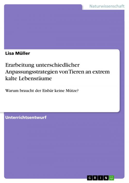 Cover of the book Erarbeitung unterschiedlicher Anpassungsstrategien von Tieren an extrem kalte Lebensräume by Lisa Müller, GRIN Verlag