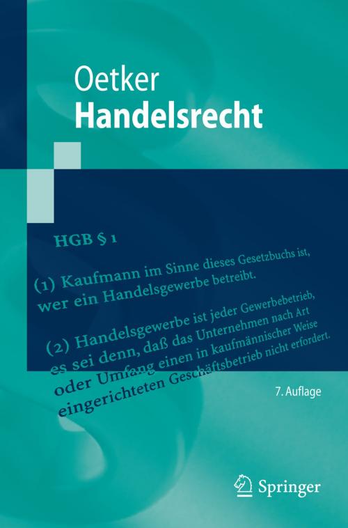 Cover of the book Handelsrecht by Hartmut Oetker, Springer Berlin Heidelberg