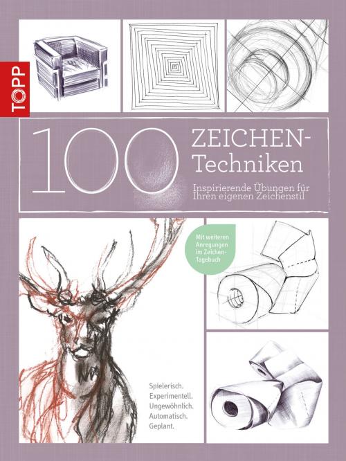 Cover of the book 100 Zeichentechniken by Monika Reiter, Dieter Schlautmann, TOPP