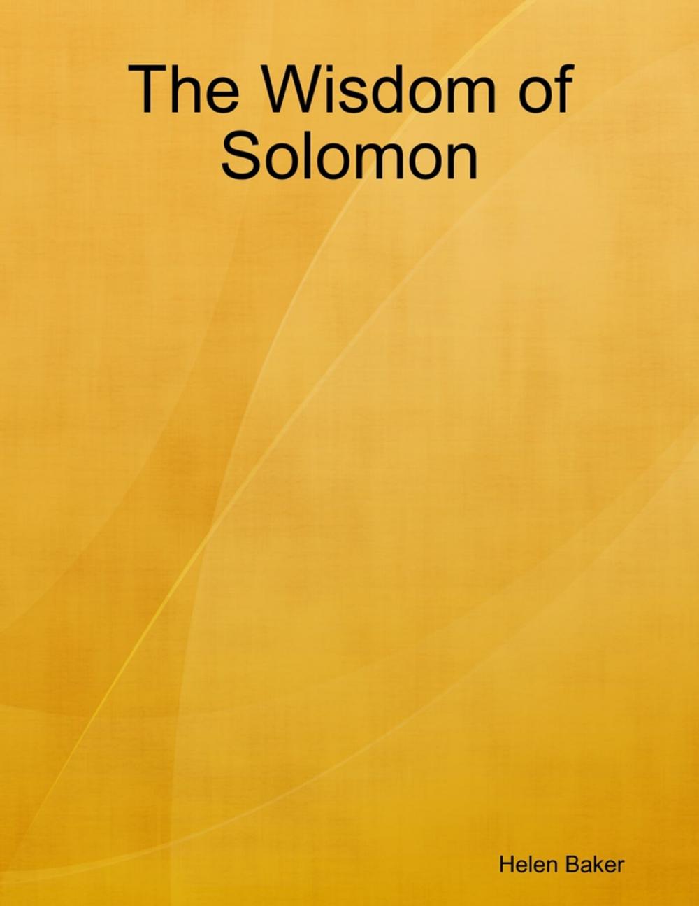 Big bigCover of The Wisdom of Solomon