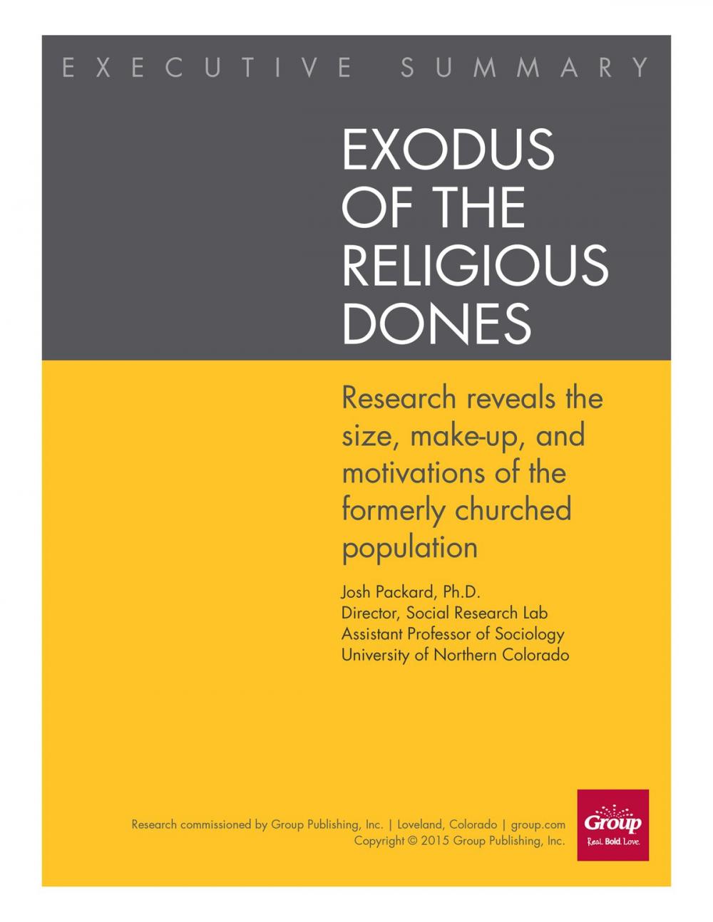 Big bigCover of Exodus of the Religious Dones