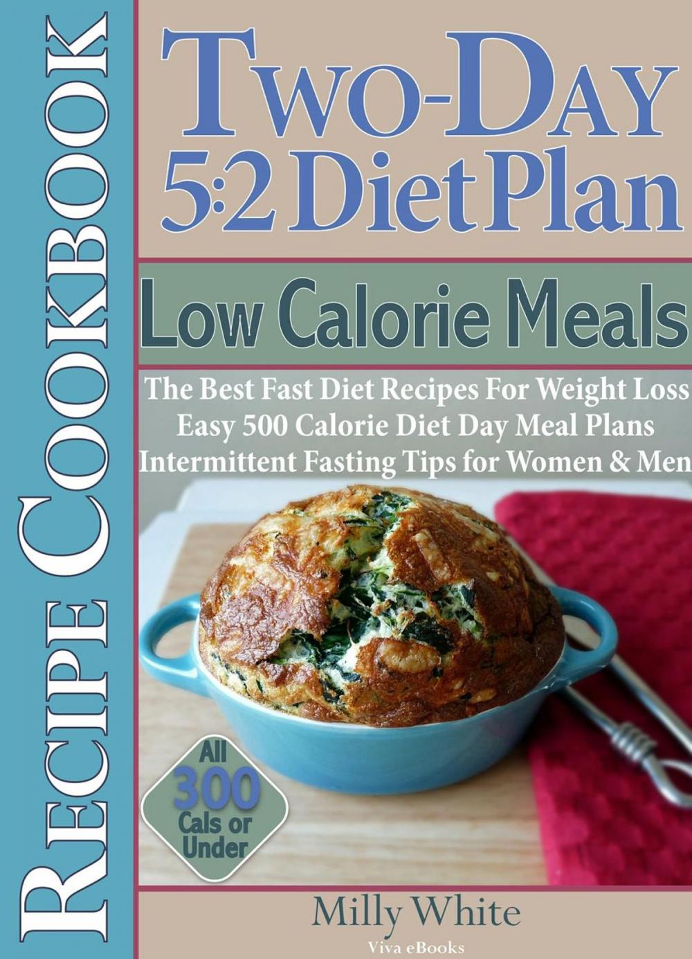 Big bigCover of Two-Day 5:2 Diet Plan Low Calorie Meals Recipe Cookbook The Best Fast Diet Recipes For Weight Loss Easy 500 Calorie Diet Day Meal Plans