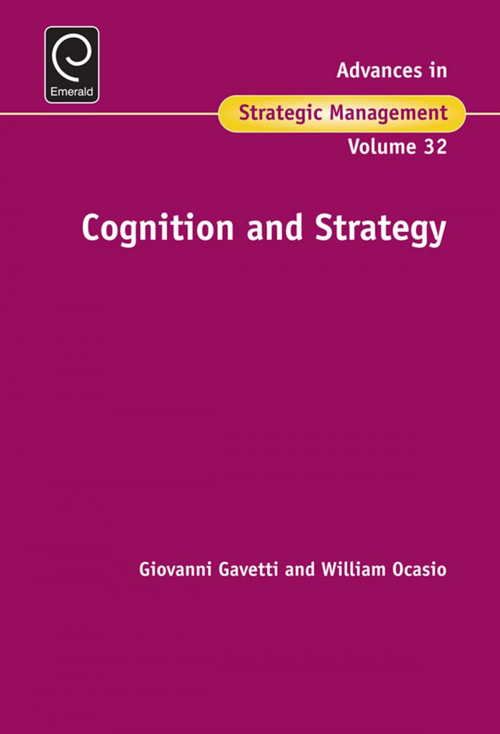 Big bigCover of Cognition & Strategy