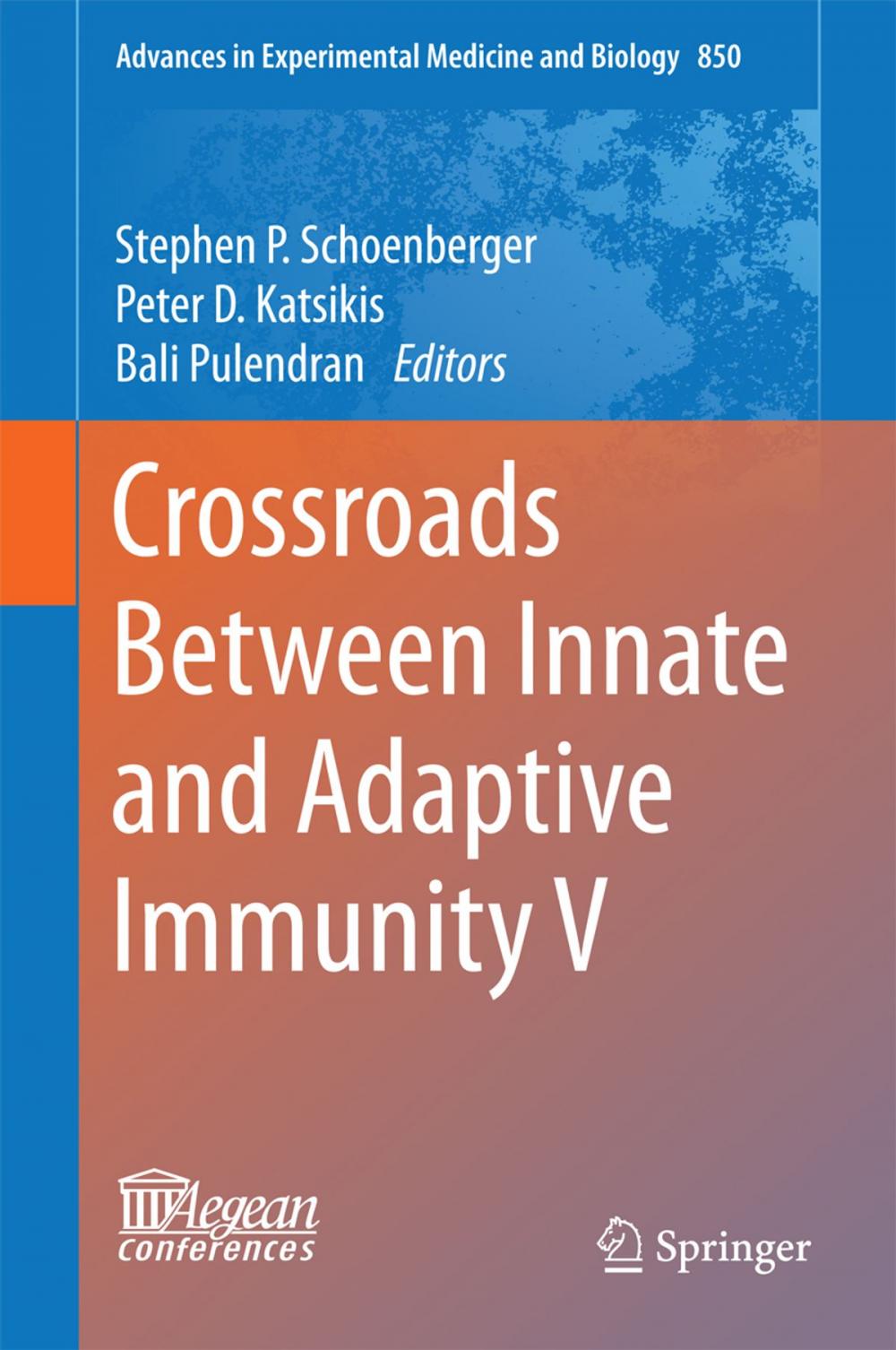 Big bigCover of Crossroads Between Innate and Adaptive Immunity V