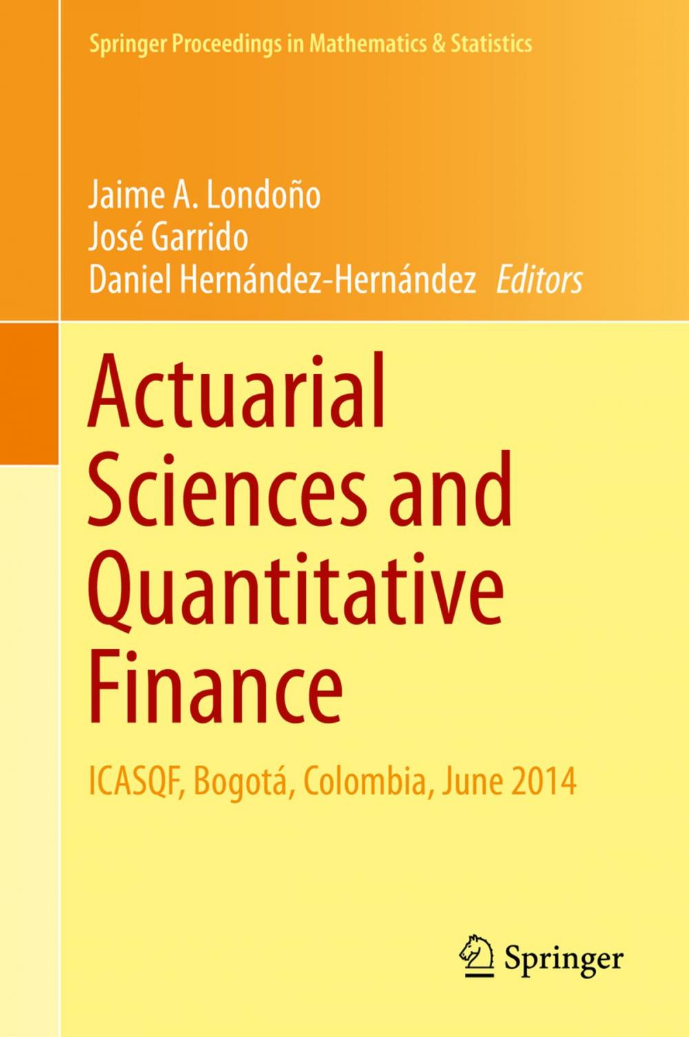 Big bigCover of Actuarial Sciences and Quantitative Finance