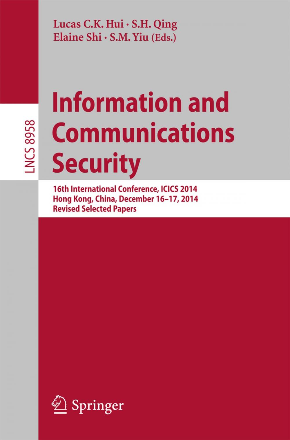 Big bigCover of Information and Communications Security