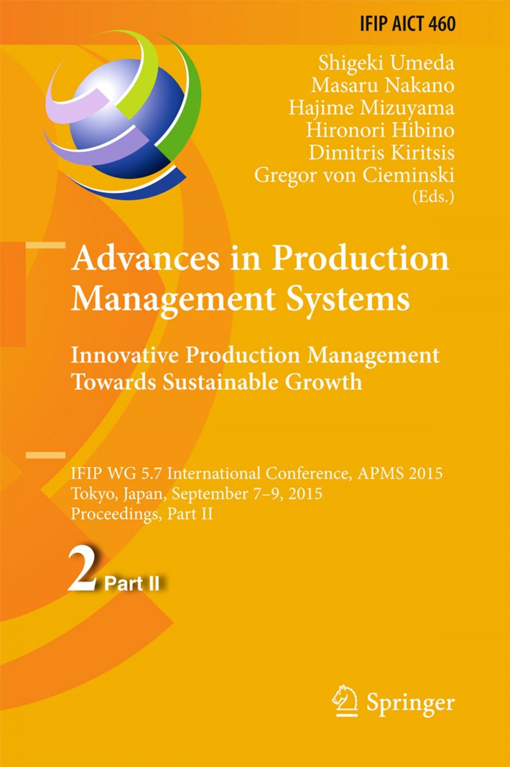 Big bigCover of Advances in Production Management Systems: Innovative Production Management Towards Sustainable Growth