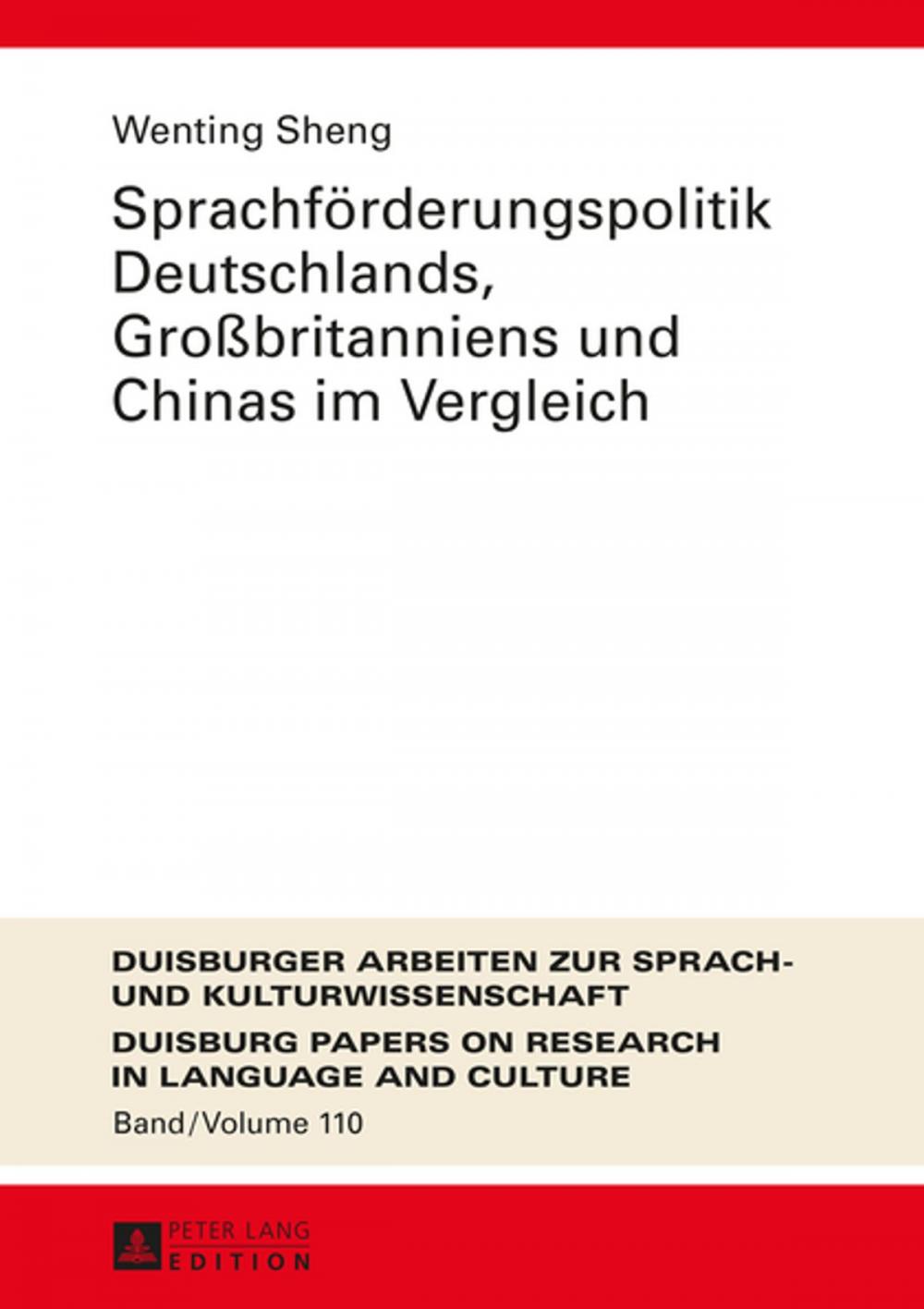 Big bigCover of Sprachfoerderungspolitik Deutschlands, Großbritanniens und Chinas im Vergleich