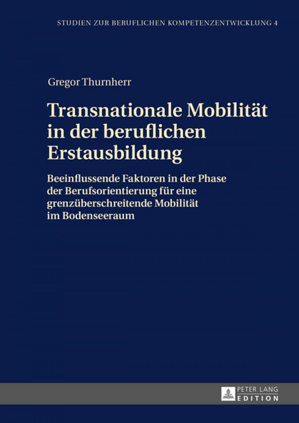 Big bigCover of Transnationale Mobilitaet in der beruflichen Erstausbildung