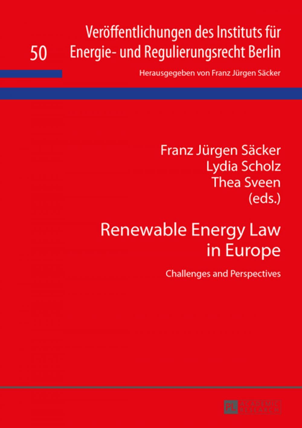 Big bigCover of Renewable Energy Law in Europe