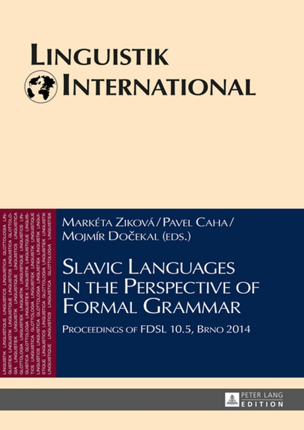 Big bigCover of Slavic Languages in the Perspective of Formal Grammar