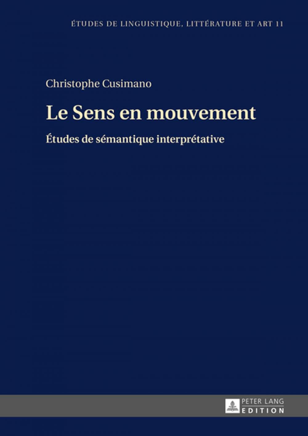 Big bigCover of Le Sens en mouvement