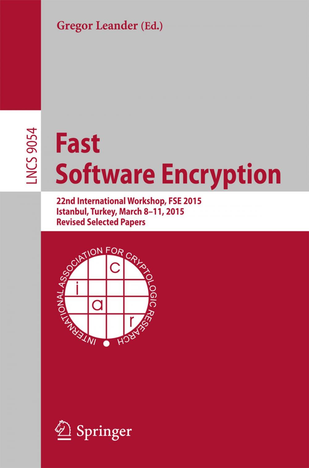 Big bigCover of Fast Software Encryption