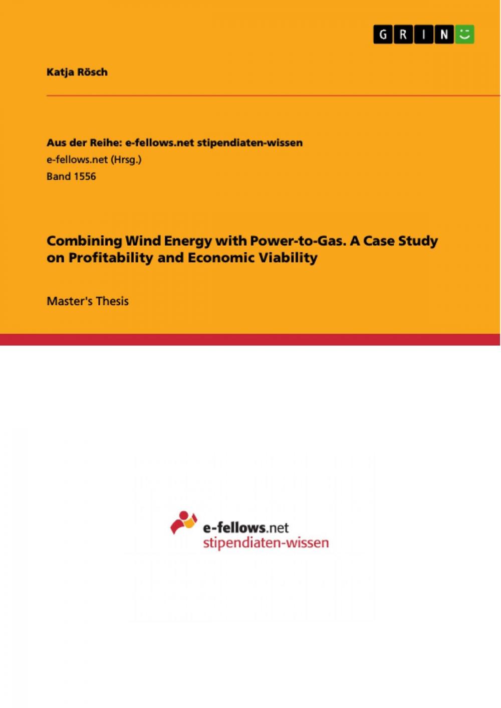 Big bigCover of Combining Wind Energy with Power-to-Gas. A Case Study on Profitability and Economic Viability