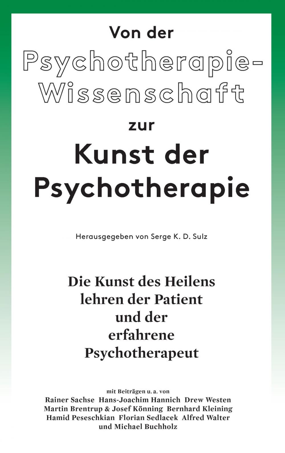 Big bigCover of Von der Psychotherapie-Wissenschaft zur Kunst der Psychotherapie