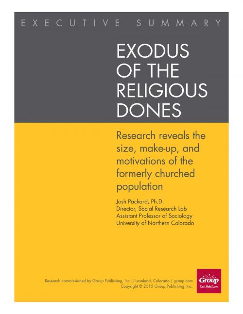 Cover of the book Exodus of the Religious Dones by Josh Packard, PH.D., Group Publishing, Inc.