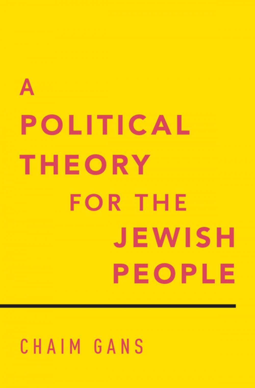 Big bigCover of A Political Theory for the Jewish People