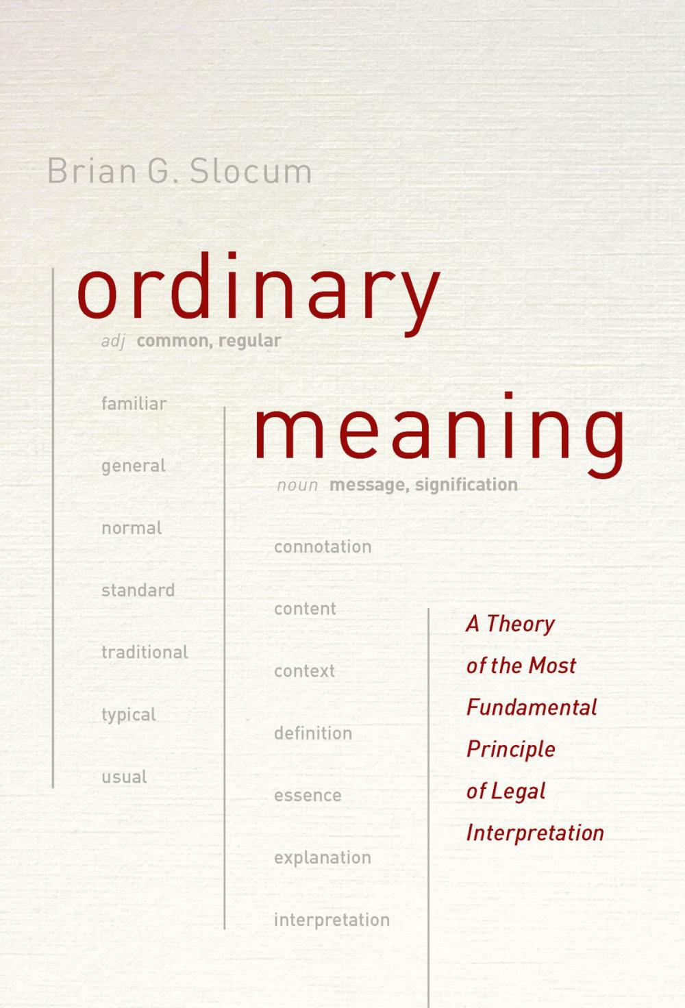 Big bigCover of Ordinary Meaning