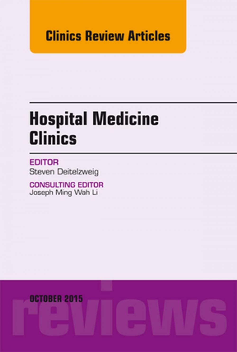 Big bigCover of Volume 4, Issue 4, An Issue of Hospital Medicine Clinics, E-Book