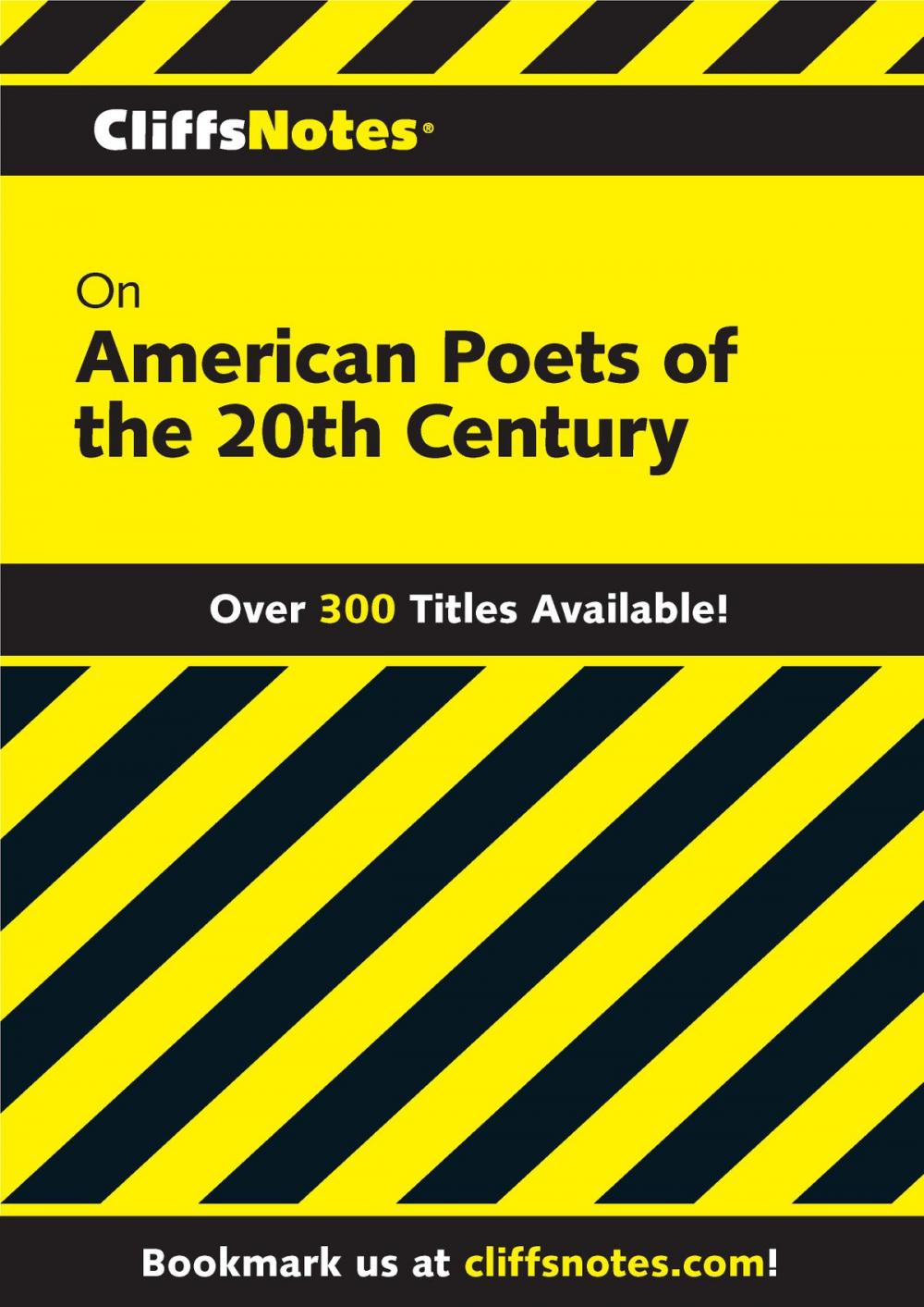 Big bigCover of CliffsNotes on American Poets of the 20th Century