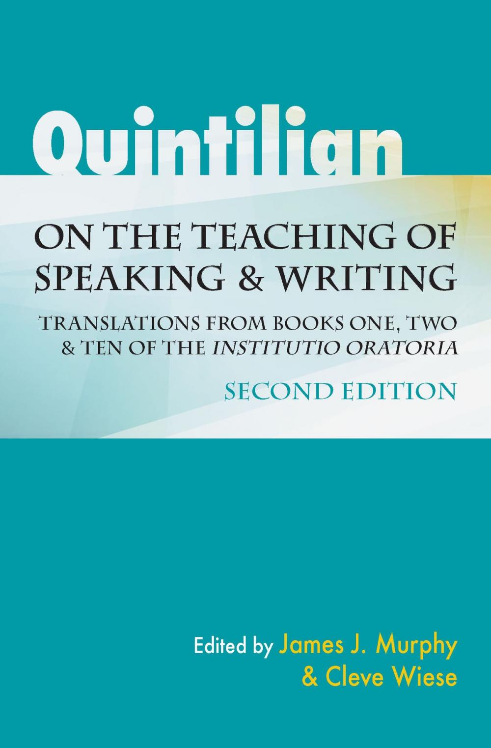 Big bigCover of Quintilian on the Teaching of Speaking and Writing