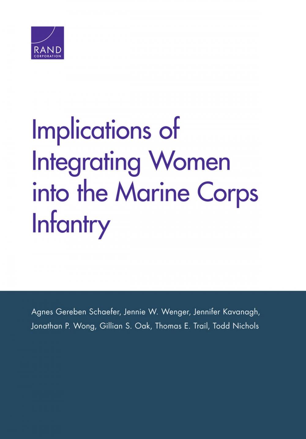 Big bigCover of Implications of Integrating Women into the Marine Corps Infantry