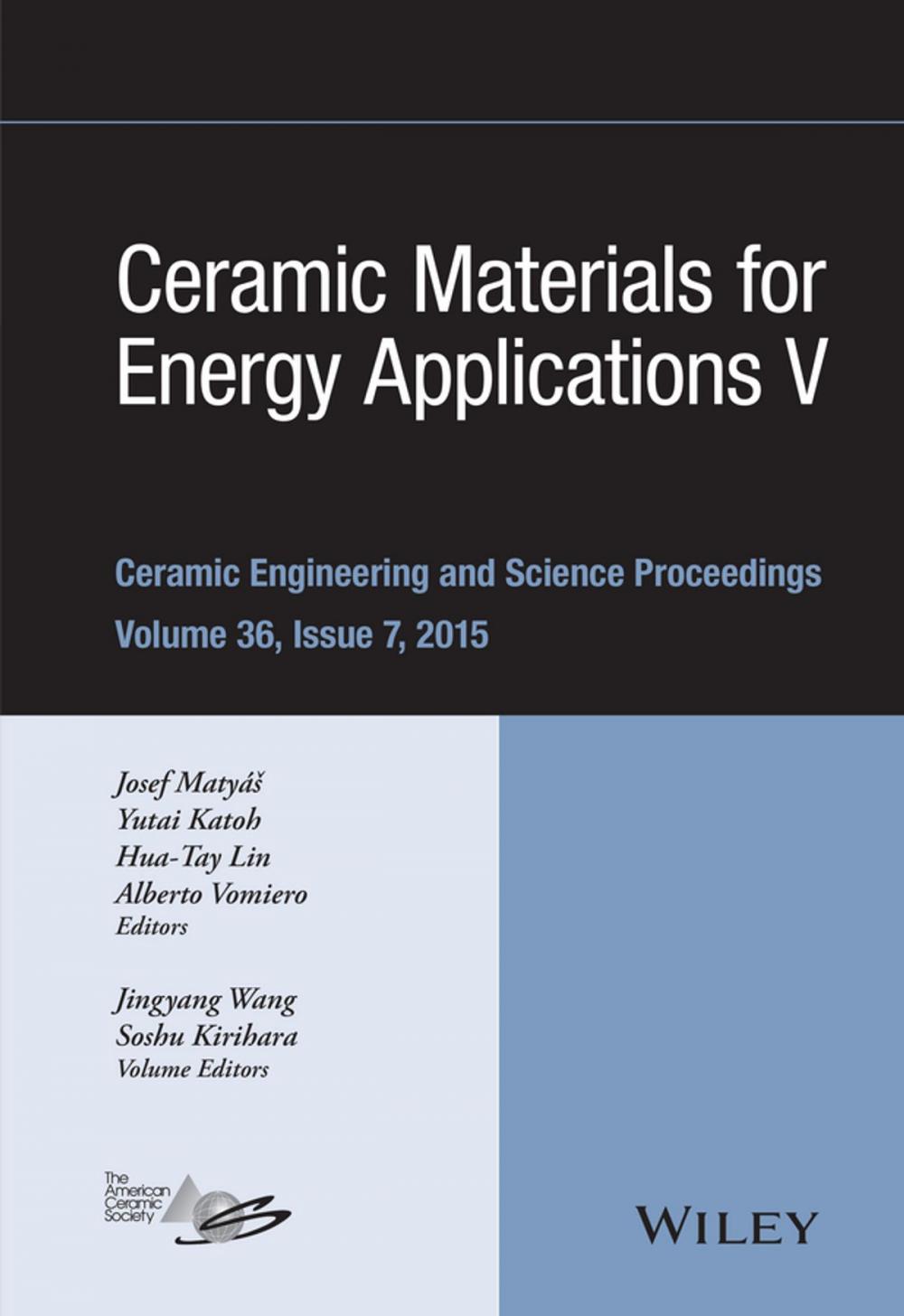 Big bigCover of Ceramic Materials for Energy Applications V