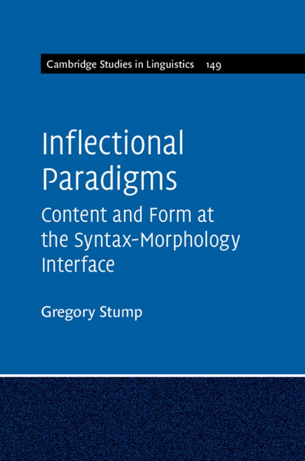 Big bigCover of Inflectional Paradigms