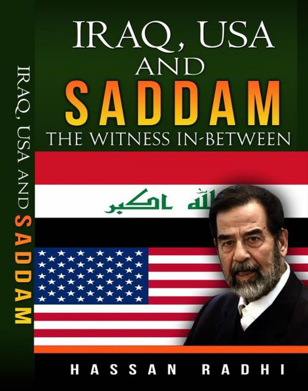 Big bigCover of Iraq and USA and Saddam the Witness in Between