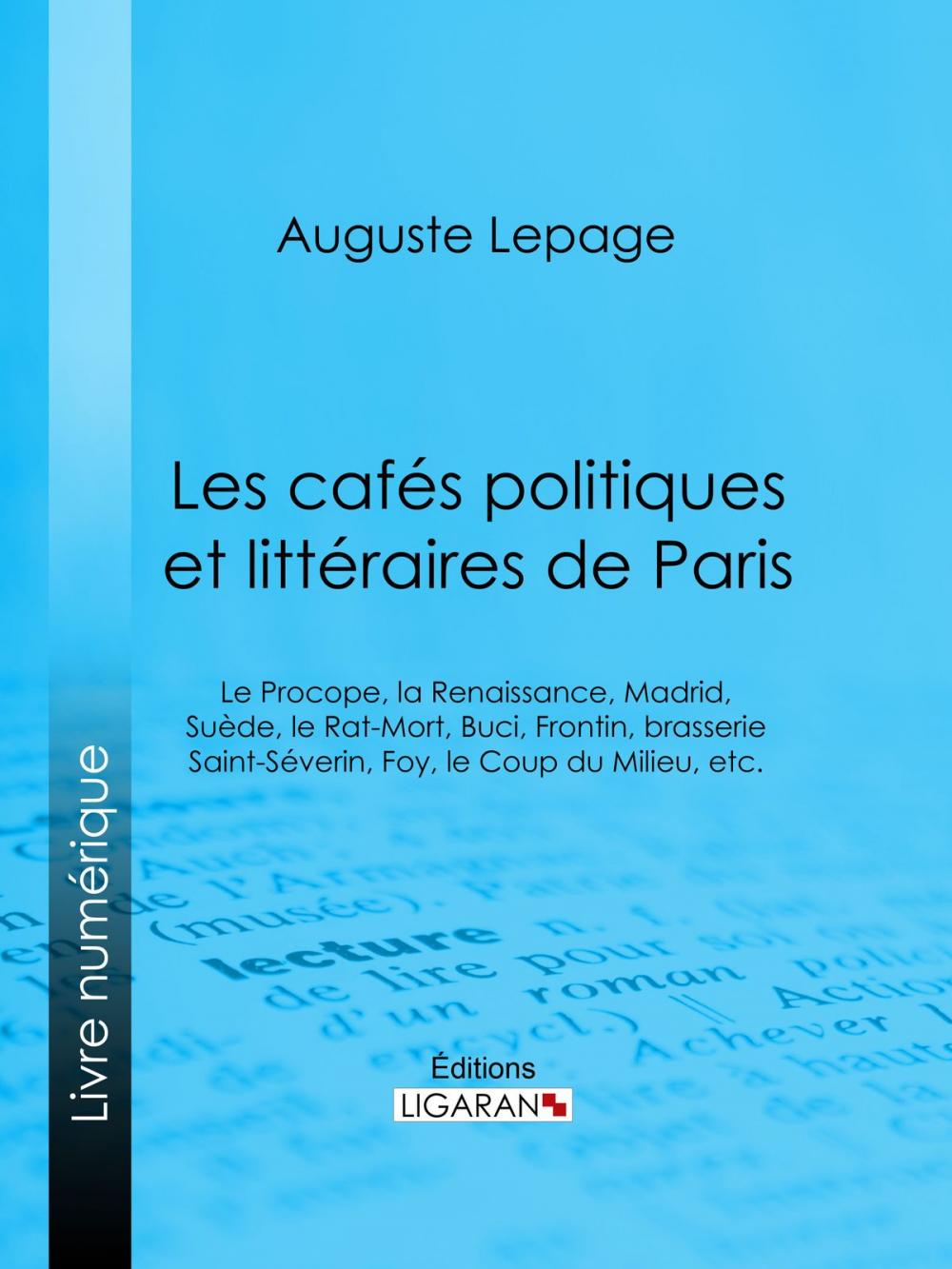 Big bigCover of Les cafés politiques et littéraires de Paris