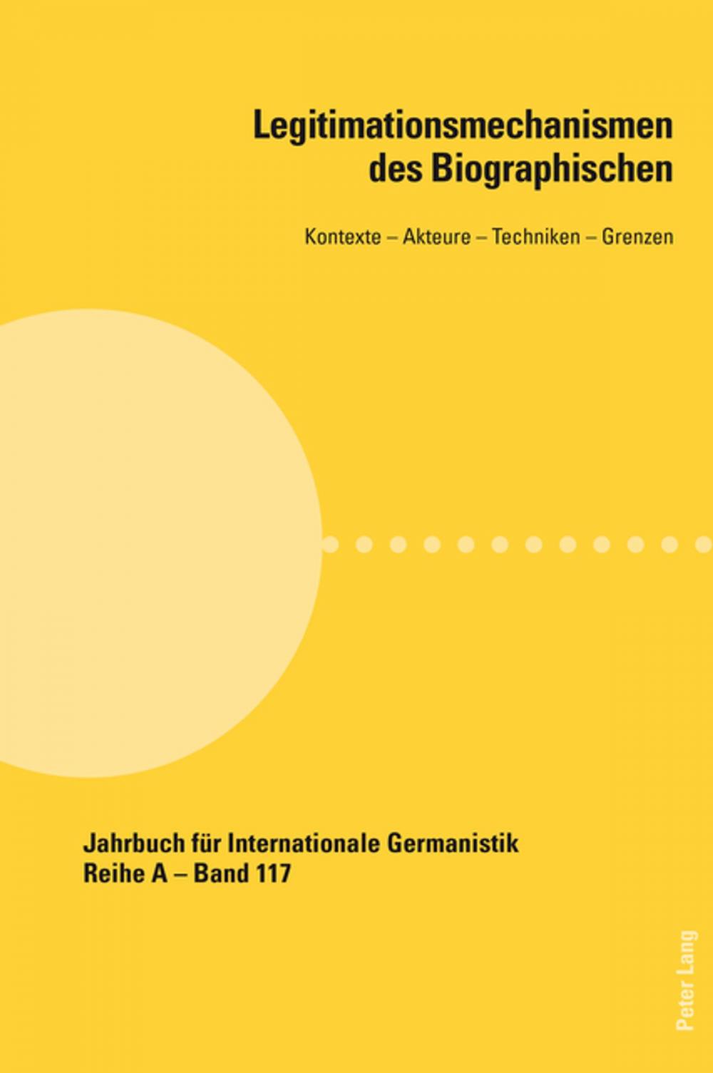 Big bigCover of Legitimationsmechanismen des Biographischen