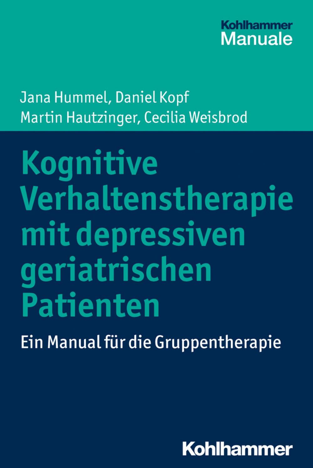 Big bigCover of Kognitive Verhaltenstherapie mit depressiven geriatrischen Patienten