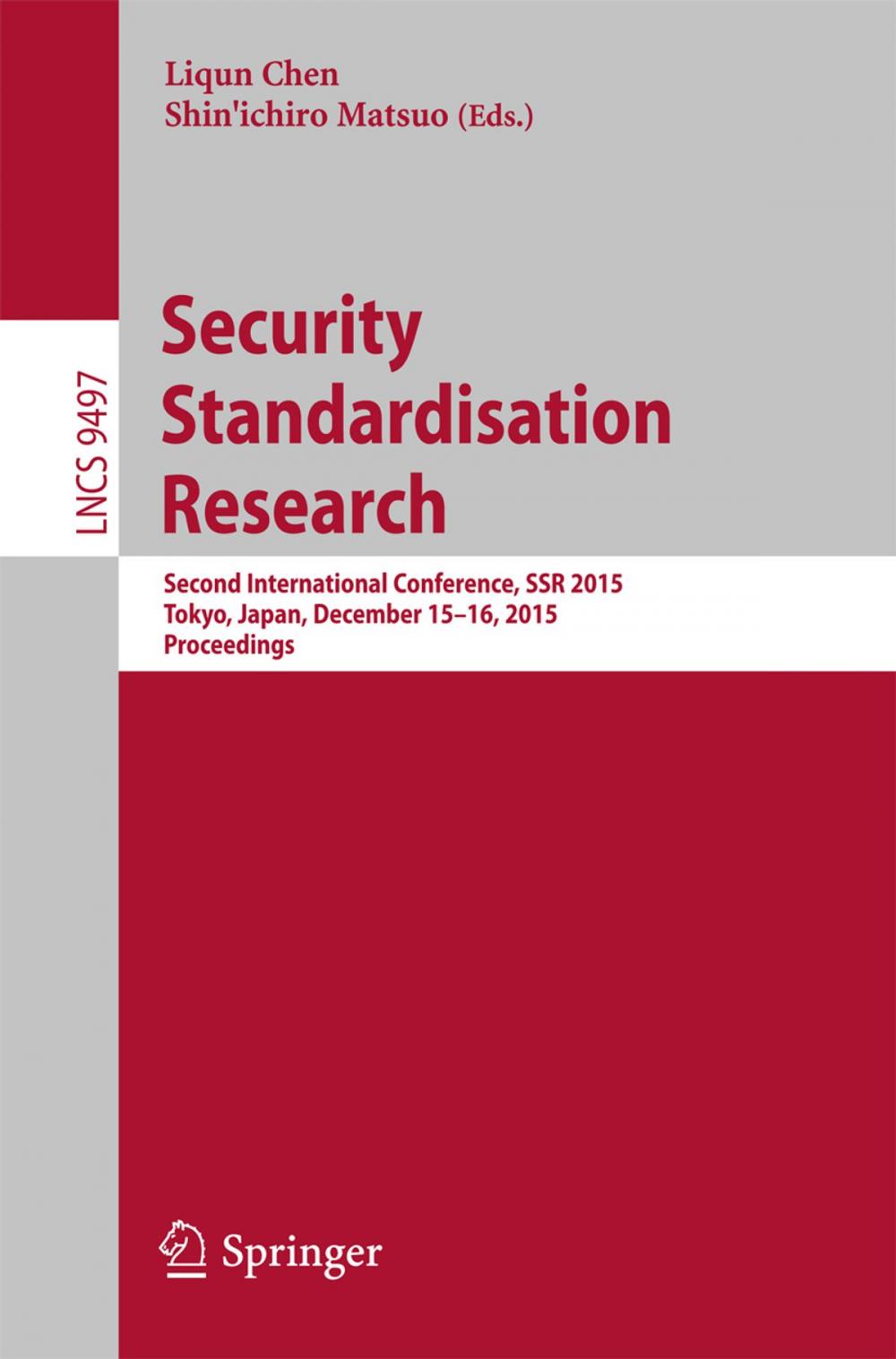 Big bigCover of Security Standardisation Research