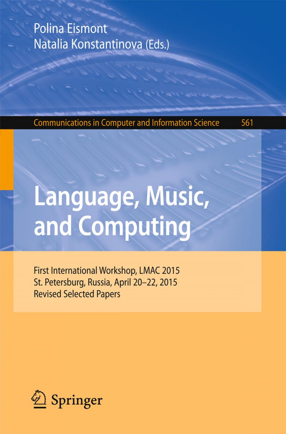 Big bigCover of Language, Music, and Computing