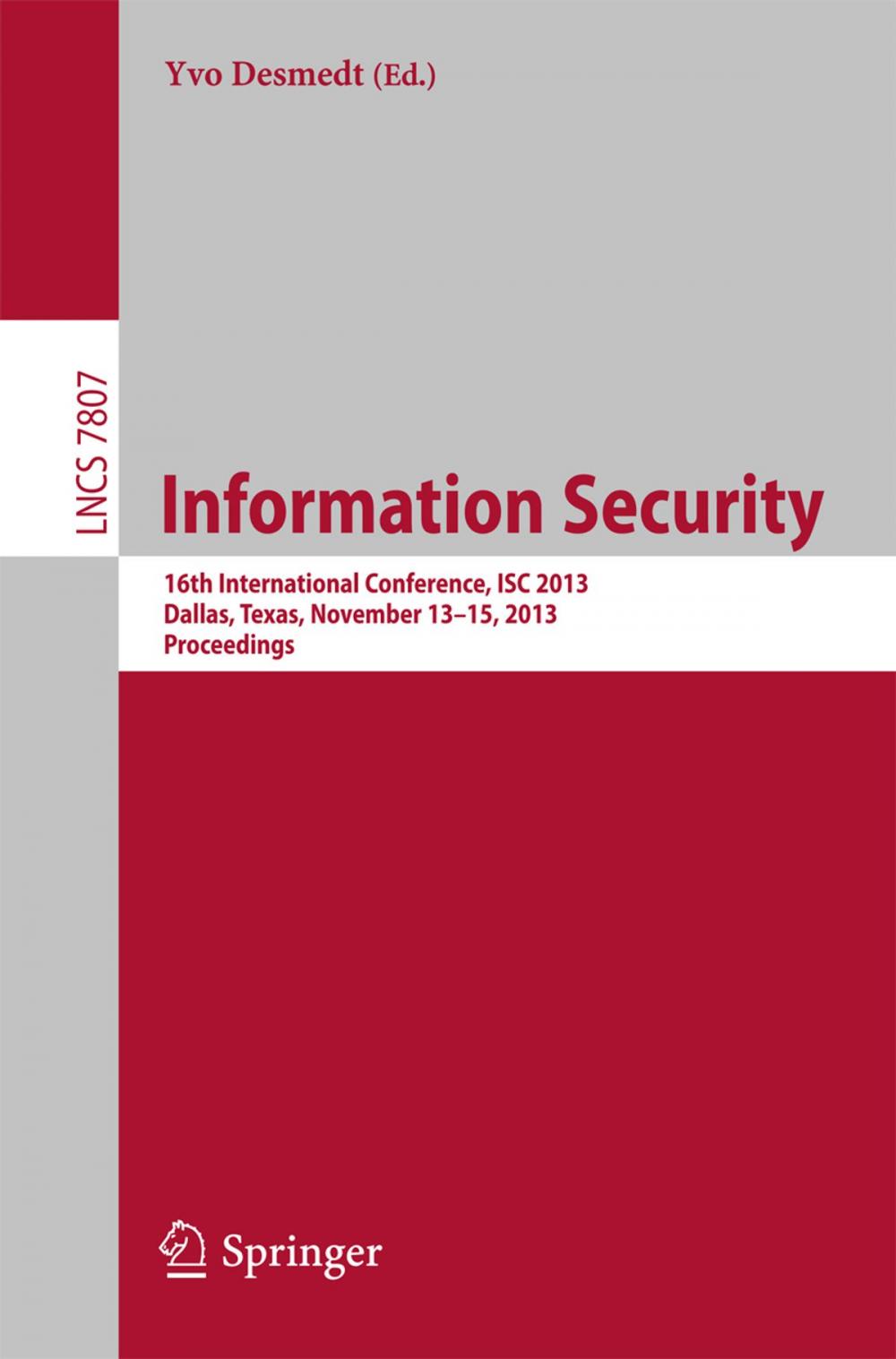 Big bigCover of Information Security