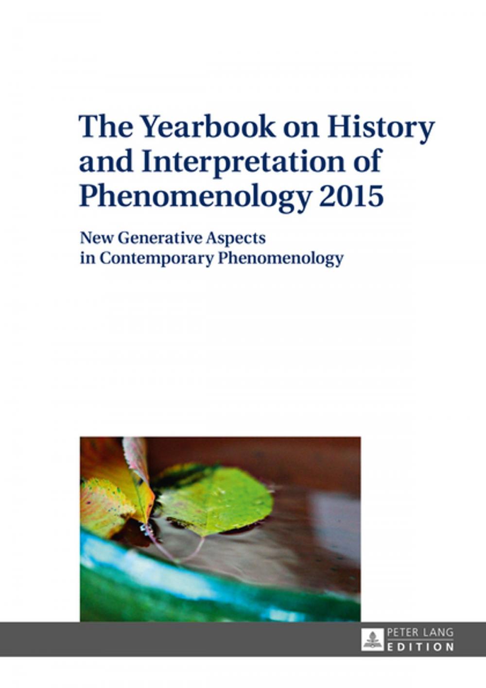 Big bigCover of The Yearbook on History and Interpretation of Phenomenology 2015