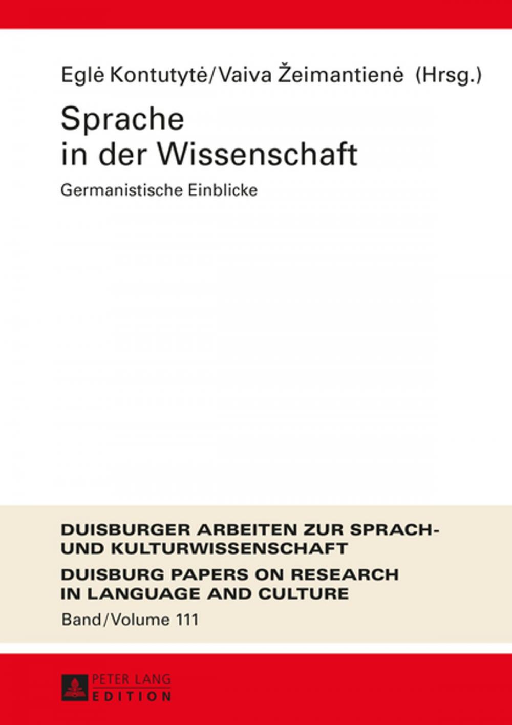 Big bigCover of Sprache in der Wissenschaft