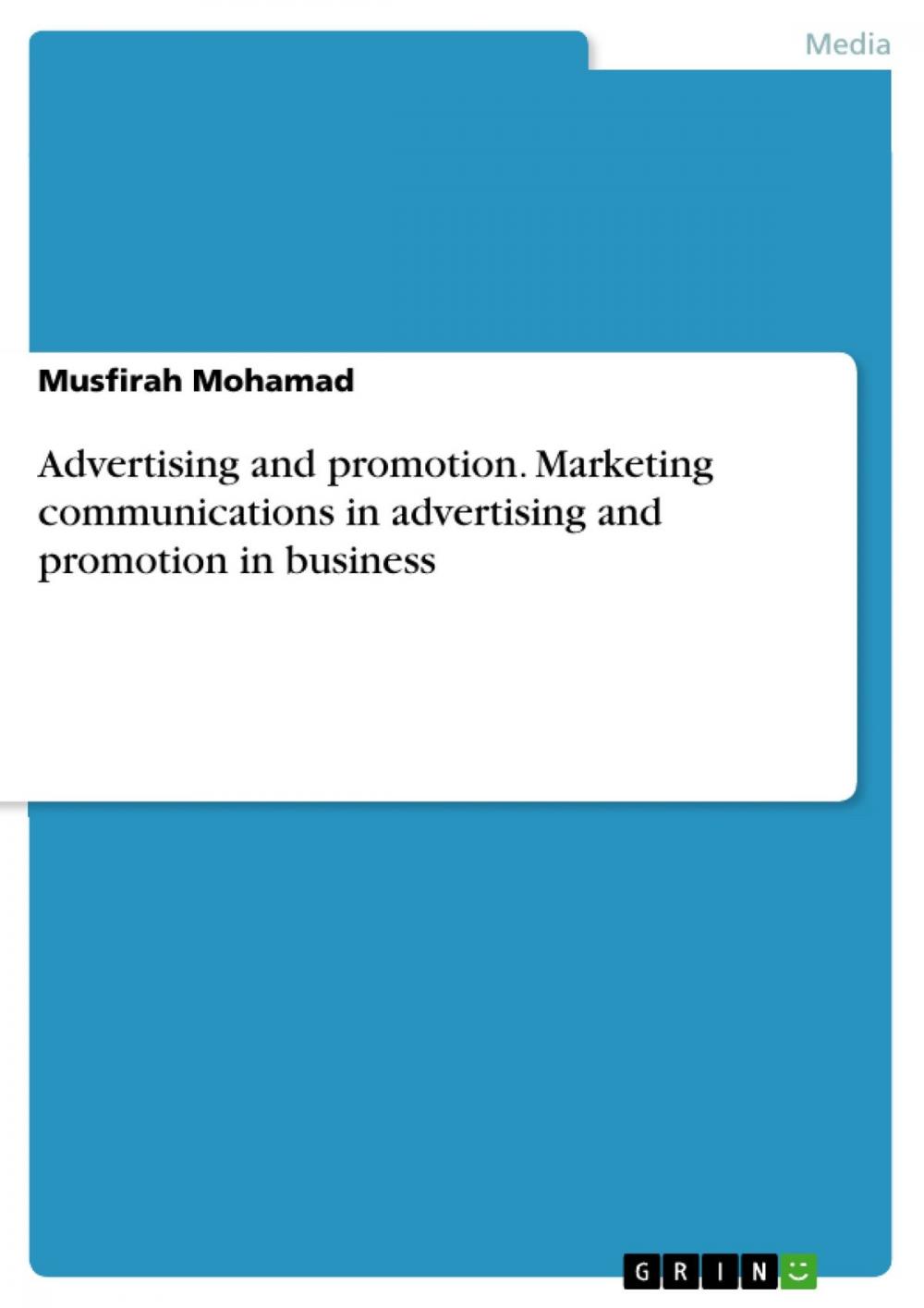 Big bigCover of Advertising and promotion. Marketing communications in advertising and promotion in business