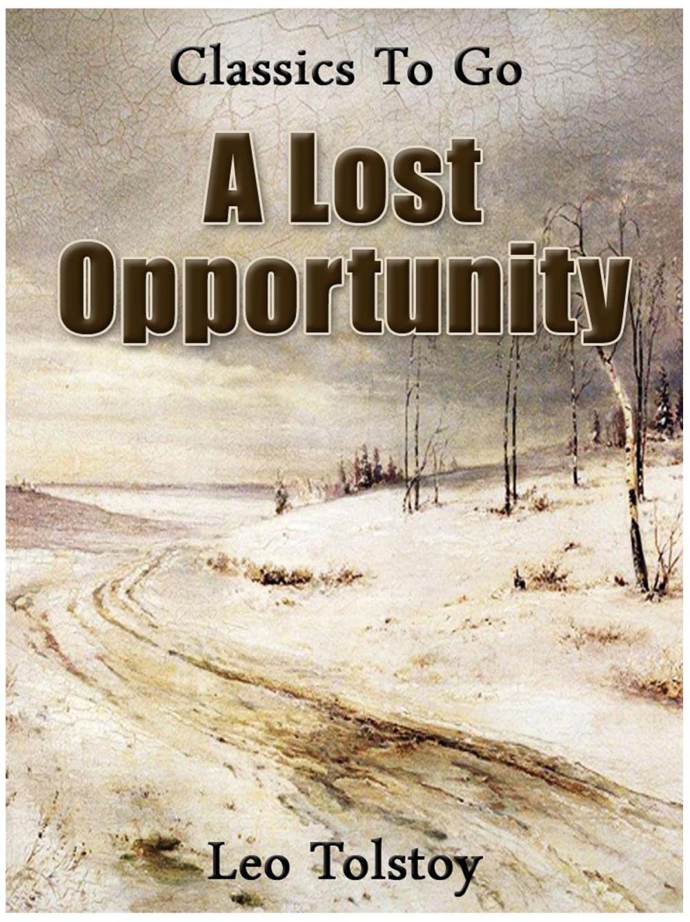 Big bigCover of A Lost Opportunity