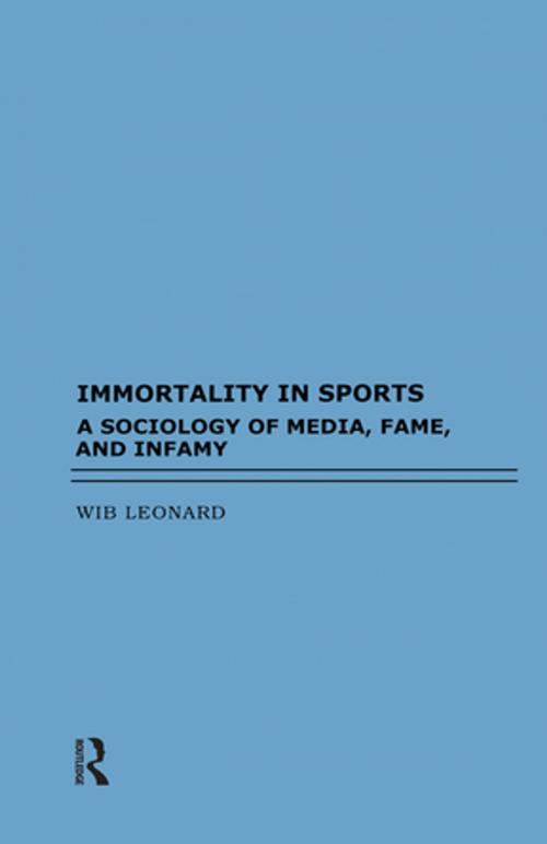 Cover of the book Immortality in Sports by Wib Leonard, Taylor and Francis