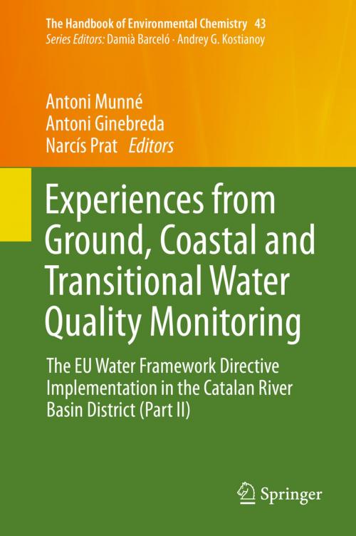 Cover of the book Experiences from Ground, Coastal and Transitional Water Quality Monitoring by , Springer International Publishing