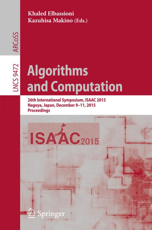 Cover of the book Algorithms and Computation by , Springer Berlin Heidelberg