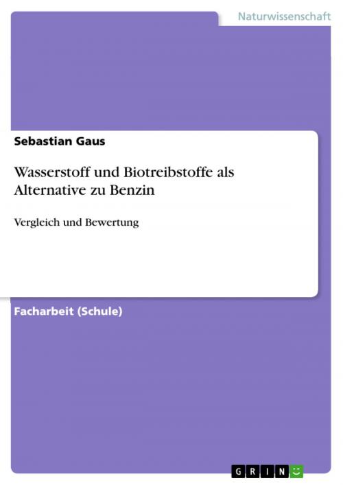 Cover of the book Wasserstoff und Biotreibstoffe als Alternative zu Benzin by Sebastian Gaus, GRIN Verlag