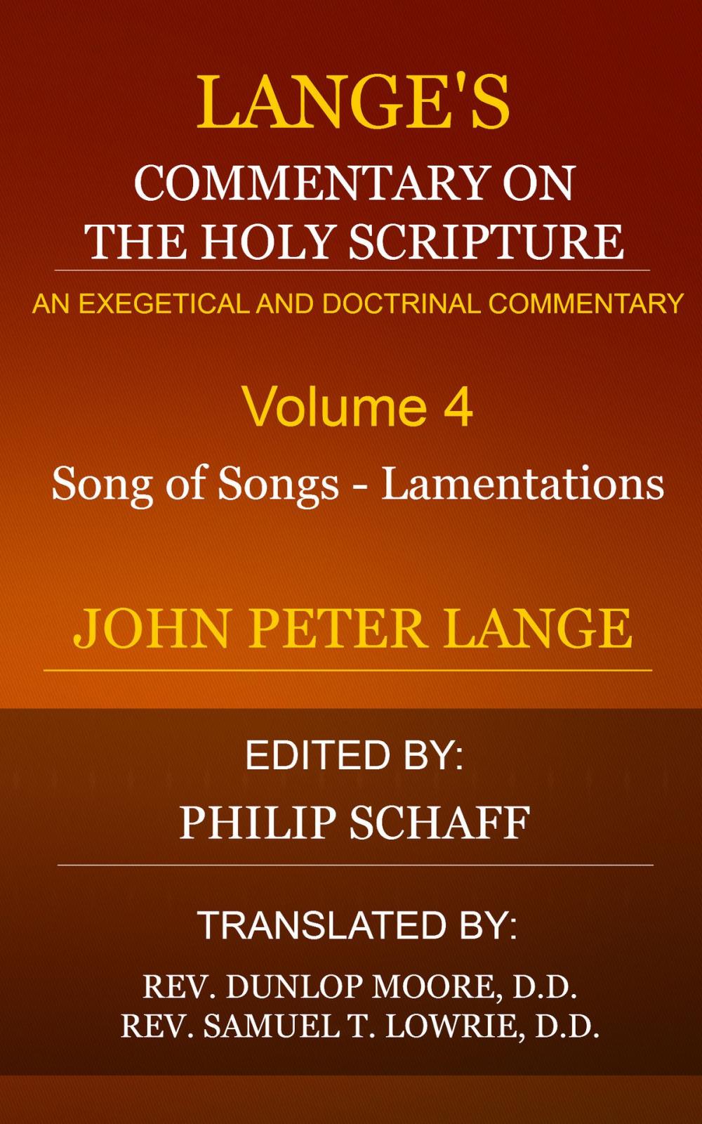 Big bigCover of Lange's Commentary on the Holy Scripture, Volume 4