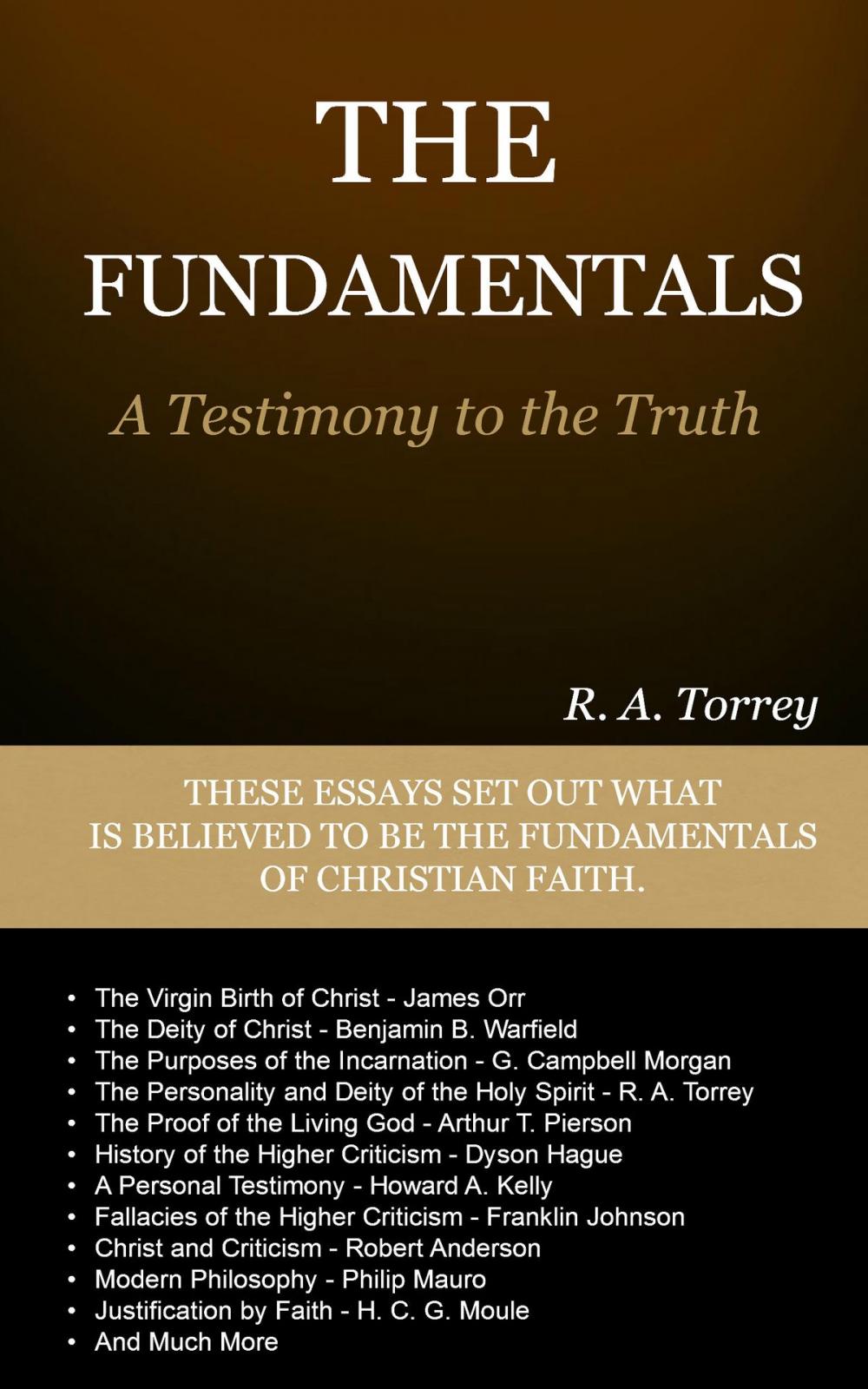 Big bigCover of The Fundamentals: A Testimony to the Truth