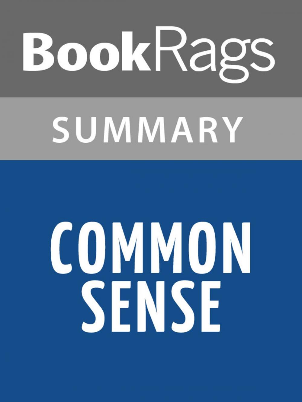 Big bigCover of Common Sense by Thomas Paine l Summary & Study Guide