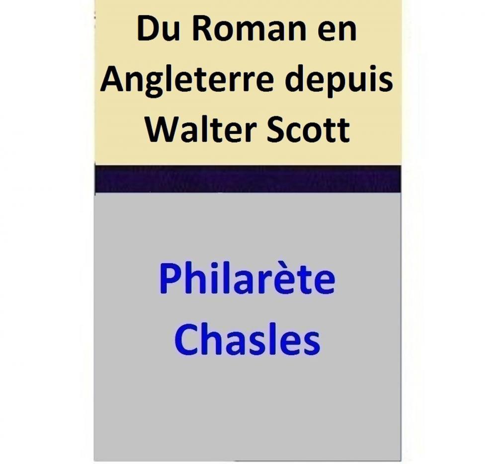 Big bigCover of Du Roman en Angleterre depuis Walter Scott