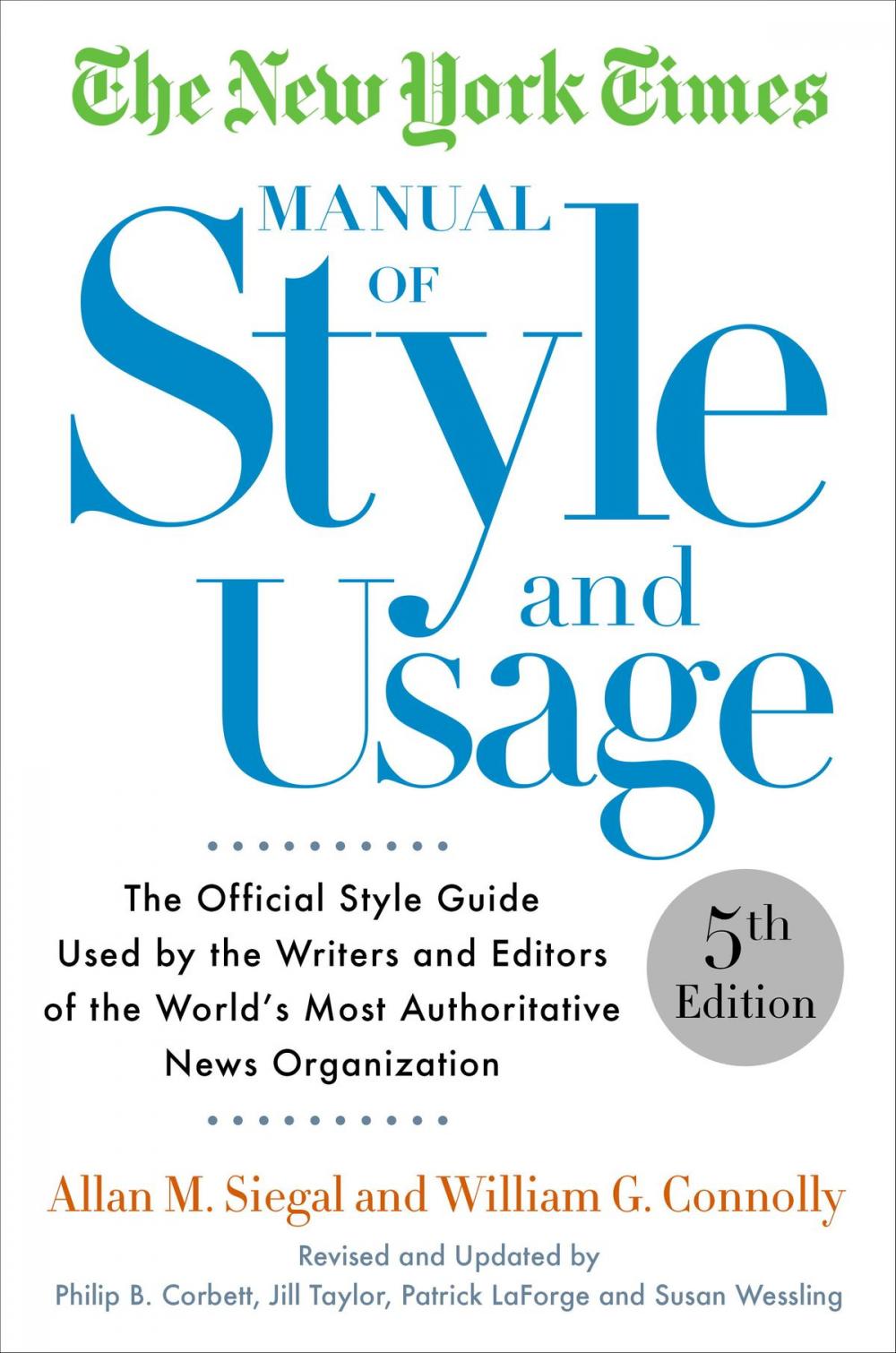 Big bigCover of The New York Times Manual of Style and Usage, 5th Edition